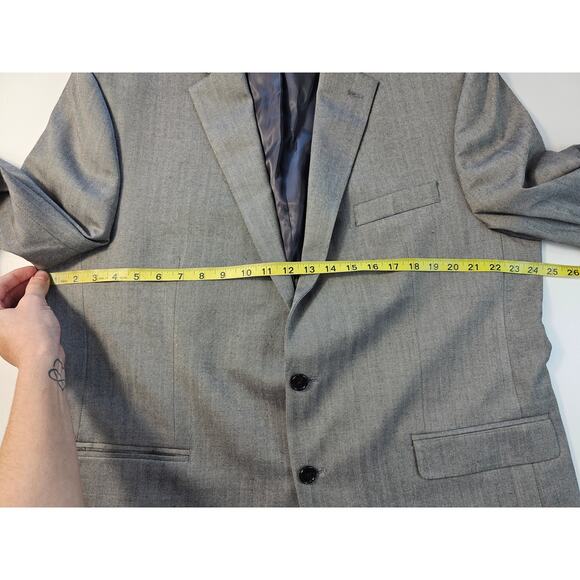 Lauren ralph lauren size 46 R grey 2 button suit blazer EUC preppy classic fit # - Picture 8 of 9